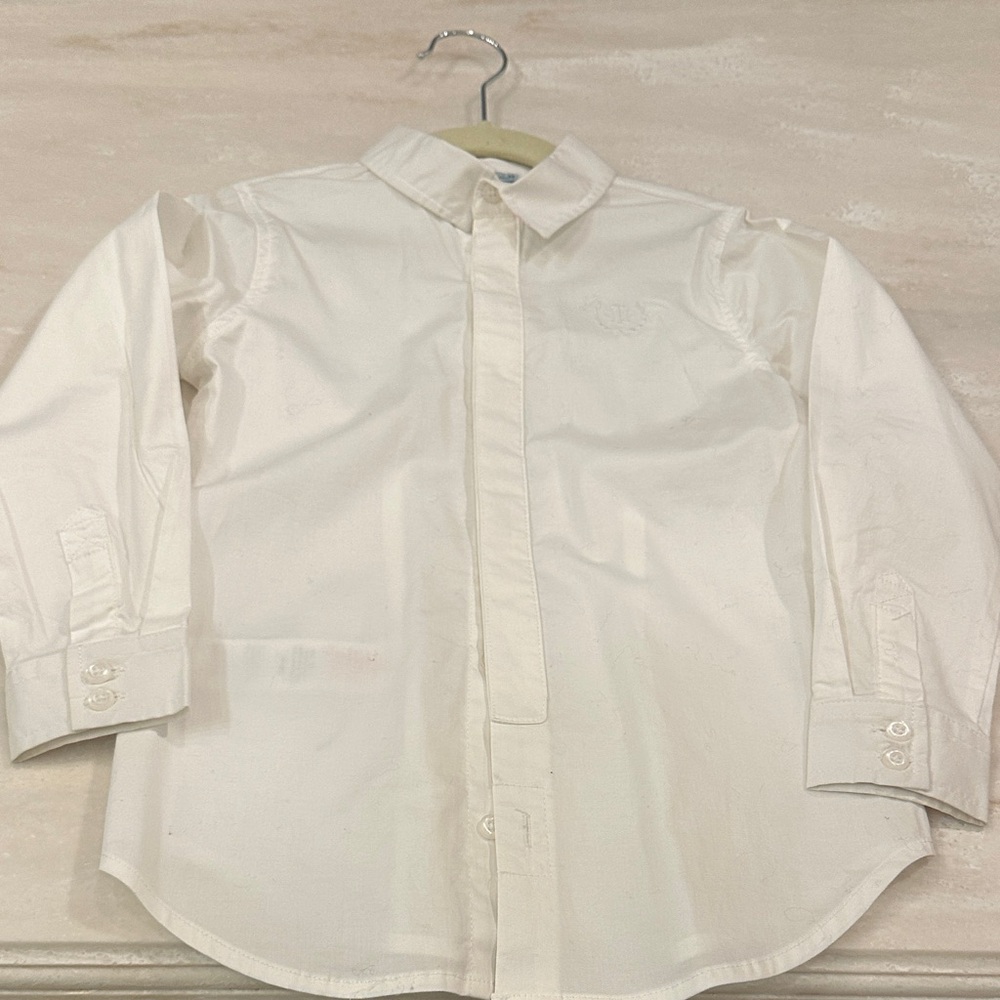 Classic White Kids Button Down Shirt